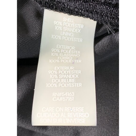 Calvin Klein Black Velvet Dress With Embellished Pouf Sleeves Holiday Size 8 NWT - Picture 6 of 12